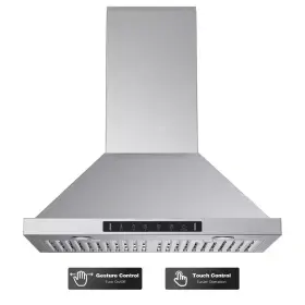 445022777739 VIKIO Cfm Convertible Wall Mount Hood Steel
