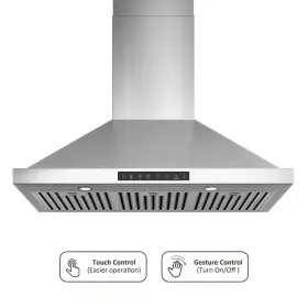 313098496489 VIKIO PRO Cfm Convertible Wall Mount Hood Steel