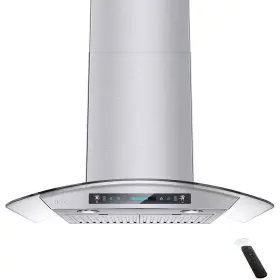 RHIKP03-36-J VIKIO Cfm Ducted Wall Mount Hood Steel Glass Led