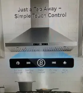 RP10-36 VIKIO Wall Mount Hood Cfm Steel Touch Control #2