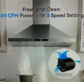 RP10-36 VIKIO Wall Mount Hood Cfm Steel Touch Control #3