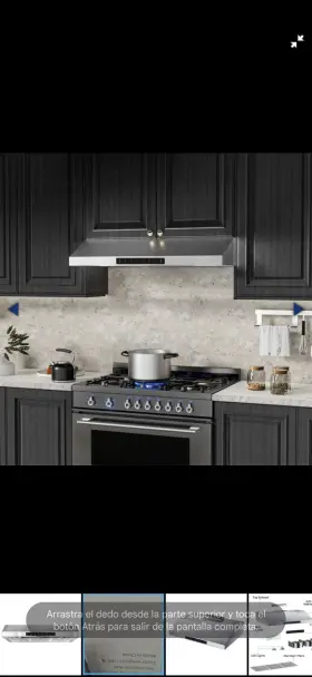Vikio U11-m 36in Under-cabinet Range Hood 900 Cfm Stainless Touch Motion Timer