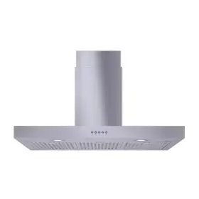 726084772205 VISSANI Lora Convertible Wall Mount Hood Steel