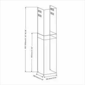 WECH04 VISSANI Hood Wall Mount Steel Kitchen #2