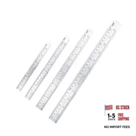 Weaxio Yy699 Stainless Steel Ruler Set 6/8/12/16 Inch Metal Rulers With And Metric