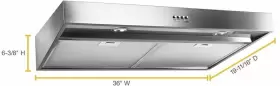 WVU37UC6FS WHIRLPOOL Cabinet Hood #3