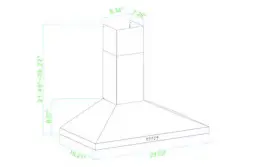 1655314 WINFLO Convertible Steel Wall Hood #2