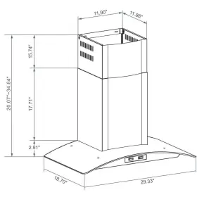 819037022585 WINFLO Convertible Steel Glass Wall Mount