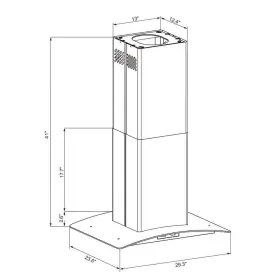 IR001B30 WINFLO Convertible Island Mount Hood Cfm Glass Steel #3