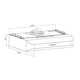 UR010C30F WINFLO Cabinet Hood Convertible Steel #3