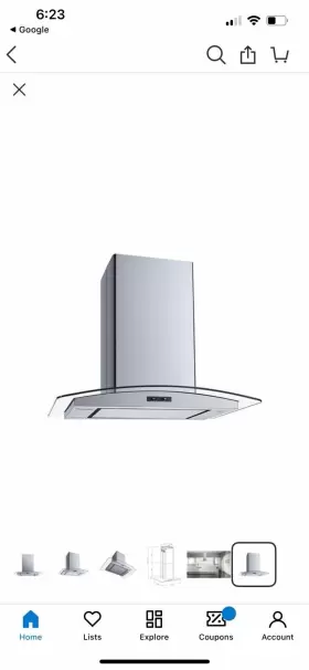 WH101B30D WINFLO Convertible Island Rangehood Steel #3