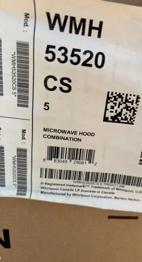 53520 WIRLPOOL Microwave Hood Combination #2
