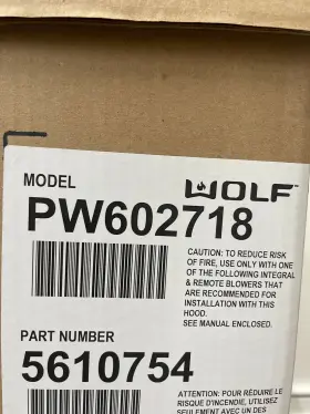 PW602718 WOLF Pro Wall Hood Steel Nationwide #2