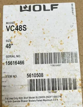 VC48S WOLF Ceiling Hood Blower