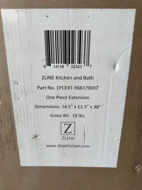 1PCEXT-9667 Z-LINE KITCHEN Hood Extention