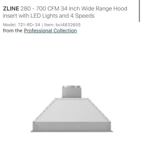 721-R2-34 Z-LINE KITCHEN Zline Cfm Hood Led Lights