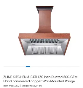 8632H-30-B Z-LINE KITCHEN Zline Hood