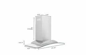 KN-30 Z-LINE KITCHEN Zline Wall Hood Glass Steel Led #2