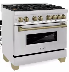 RA-36 Z-LINE KITCHEN Zline Dual Fuel Gas Burner Electric Oven