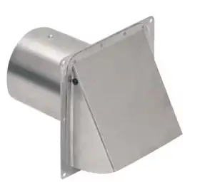 AK00045 ZEPHYR Duct Round Exhaust Cap Damper Bird Screen Hood