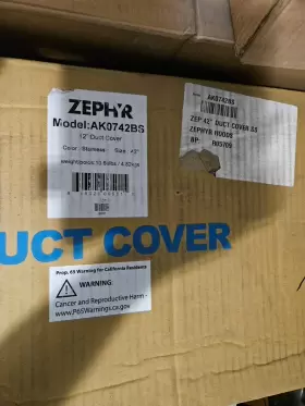 AK0742BS ZEPHYR Steel Duct Cover Tall #3