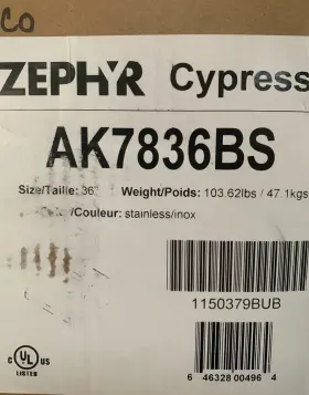 AK7836BS ZEPHYR Wall Mount Hood Blower #2