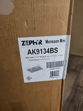 AK9134BS ZEPHYR Monsoon Mini Cfm Hood