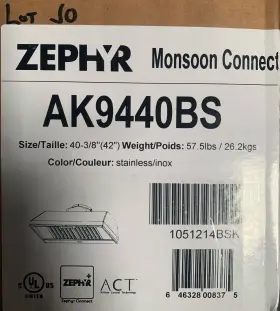 AK9440BS ZEPHYR Cabinet Hood Blower #2