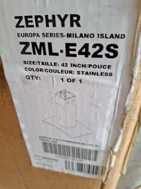 ZML-E42S ZEPHYR Milano Island Hood Steel #2