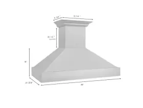 8654SN48 ZLINE Fingerprint Steel Wall Hood #2