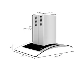 GL14I36 ZLINE Cfm Convertible Island Mount Hood Steel #3