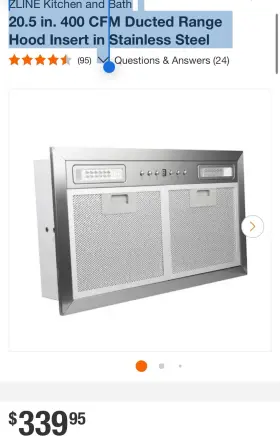 7300SLSS ZLINE KITCHEN AND BATH Cfm Ducted Hood Steel
