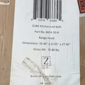 8654-30-B ZLINE KITCHEN AND BATH Hood