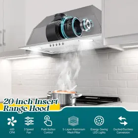 0652 ZOMAGAS Hood Cfm Ducted Ductless Steel #2