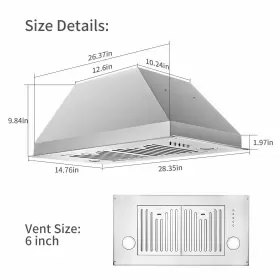 0675 ZOMAGAS Hood Vent Steel Leds #2