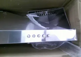 TD1790 ZOMAGAS Ducted Hood Sliver Steel Island Mount Rang #3