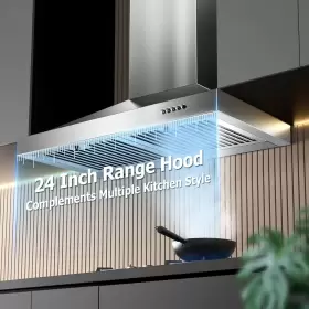 ZMS-0160B ZOMAGAS Steel Hood Wall Mount Ducted Ductless Spee #2