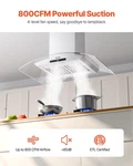 Hot/ Range Hood,30" Chimney-style Ceiling Mount Vent,800 Cfm Stainless Stee. Fixed Price $569.31.