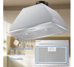 Tylza Kmb02m-30 28" Led 600 Cfm Stainless Steel Insert Range Hood Touch Controls. Fixed Price $187.00.