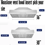 Hauslane R200 30" Or 36" Chef Series Stainless Built-in/recessed Range Hood. Fixed Price $649.99.