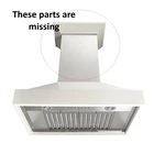 Zline 36 In. Wooden Wall Mount Range Hood In Cottage White. Fixed Price $595.99.