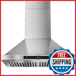 Iktch 30" Wall Mount Range Hood 900 Cfm, Gesture Sensing, Ss Chimney Vent. Fixed Price $529.58.