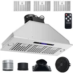 36" Built-in/insert Range Hood 900cfm 4-speed Exhaust Fan Kitchen Stove. Fixed Price $168.99.