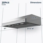 Zephyr Ak7100as-bf Gust Under Cabinet Ducted Range Hood 30 Inch - 400 Cfm. Fixed Price $329.40.