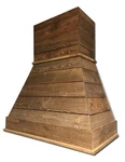 Castlewood Brown Rustic Shiplap Chimney Range Hood - Includes 350 Cfm Ventilator. Fixed Price $1812.00.