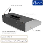 Awoco Rh-uc7 30" Under Cabinet Stainless Steel Range Hood With Gesture Control. Fixed Price $380.00.