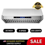 30 In. Under Cabinet Range Hood (open Box) 500 Cfm, Stainless Steel Lcd Controls. Fixed Price $182.31.