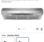 Vikio Home Under Cabinet Range Hood 30 Inch, 1200 Cfm Dual-motor Kitchen Vent. Fixed Price $224.99.