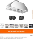 Anlicho 36 Insert Range Hood 600 Cfm Stainless Steel Ducted/ductless Open Box. Fixed Price $159.99.