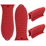Harskiyer Cast Iron Handle Cover 4 Pack, Heat Resistant Material Pot Red. Fixed Price $14.84.